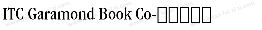 ITC Garamond Book Co字体转换
